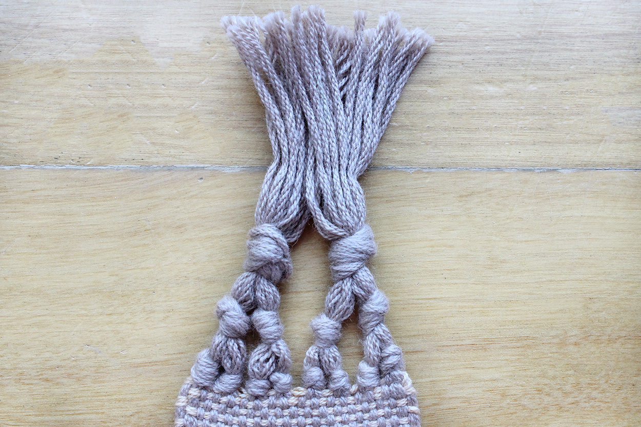 Cotton extra small bookmark, Green & white, Orange, Brown, Brown & Orange, handmade, natural fibres, linen, washer safe, decorative fringe, made in Canada
