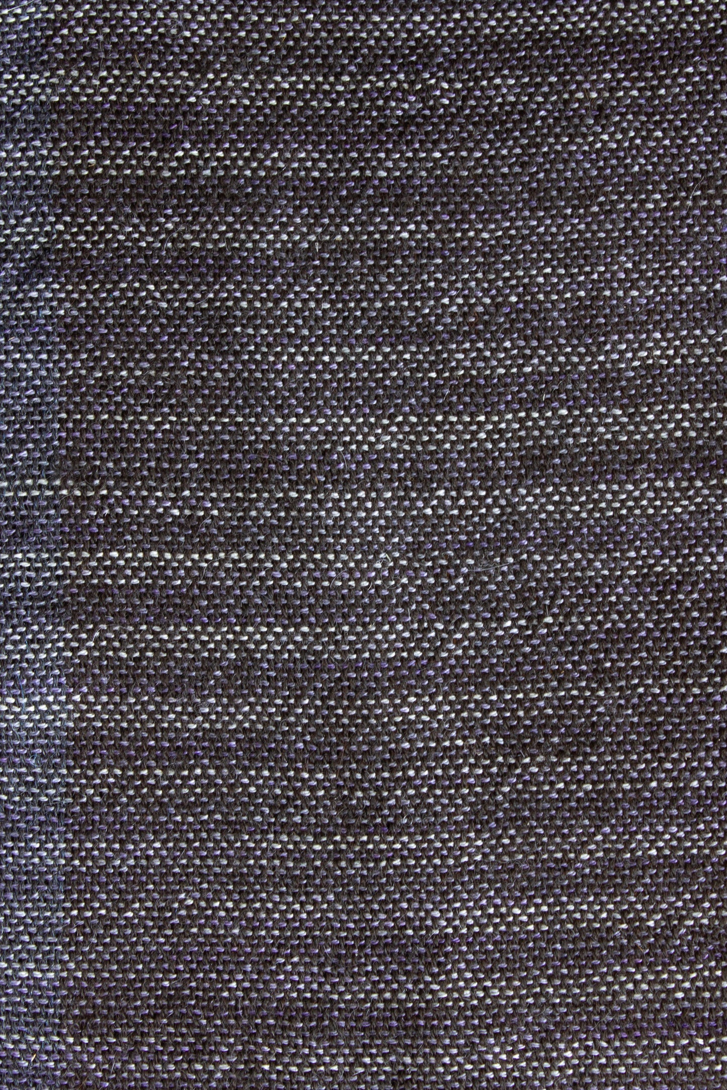 Alpaca scarf, dark purple, mixed colours, handmade, natural fibres, locally sourced, undyed black, twisted fringe, woven in Canada