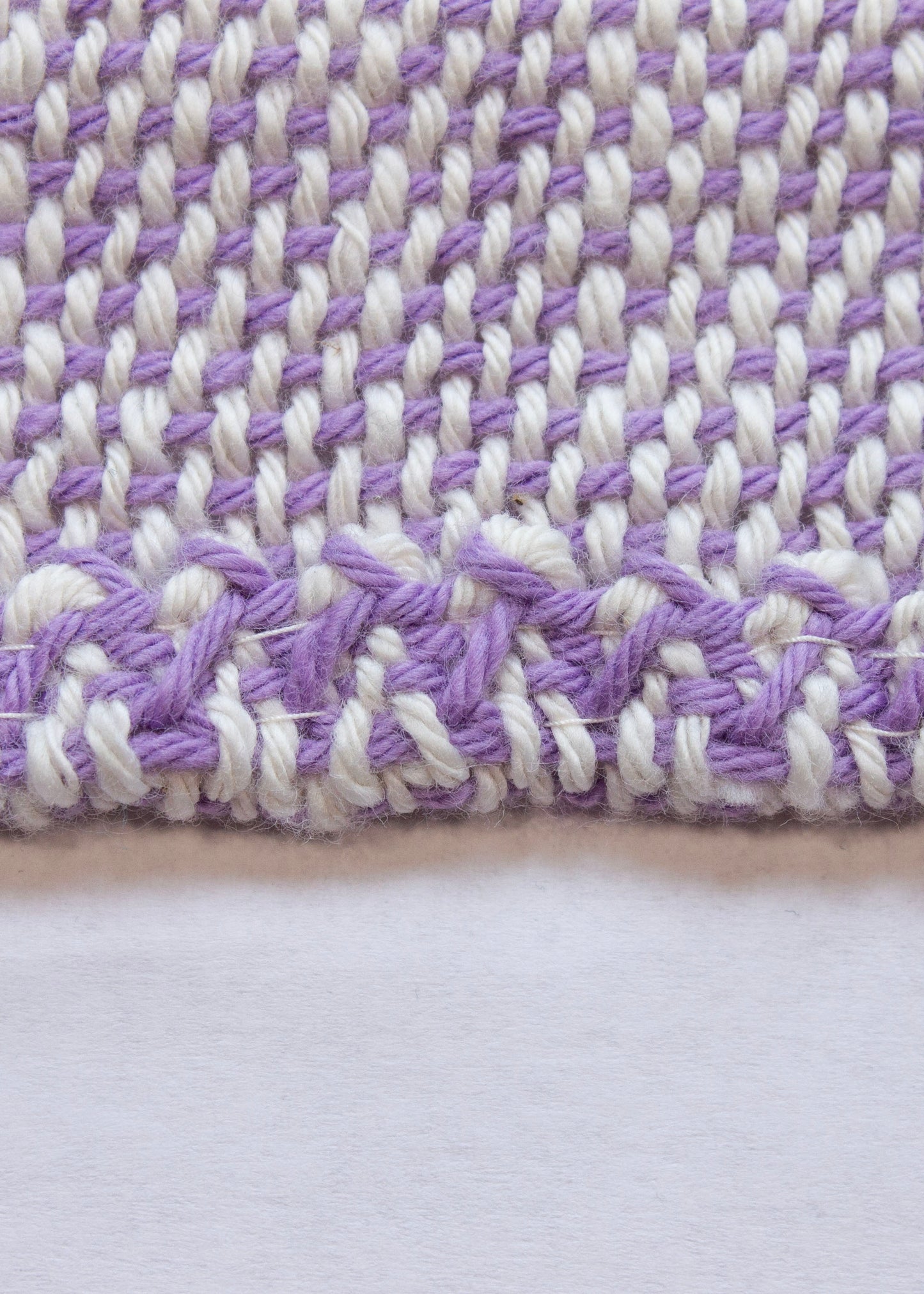Cotton washcloth, pale purple