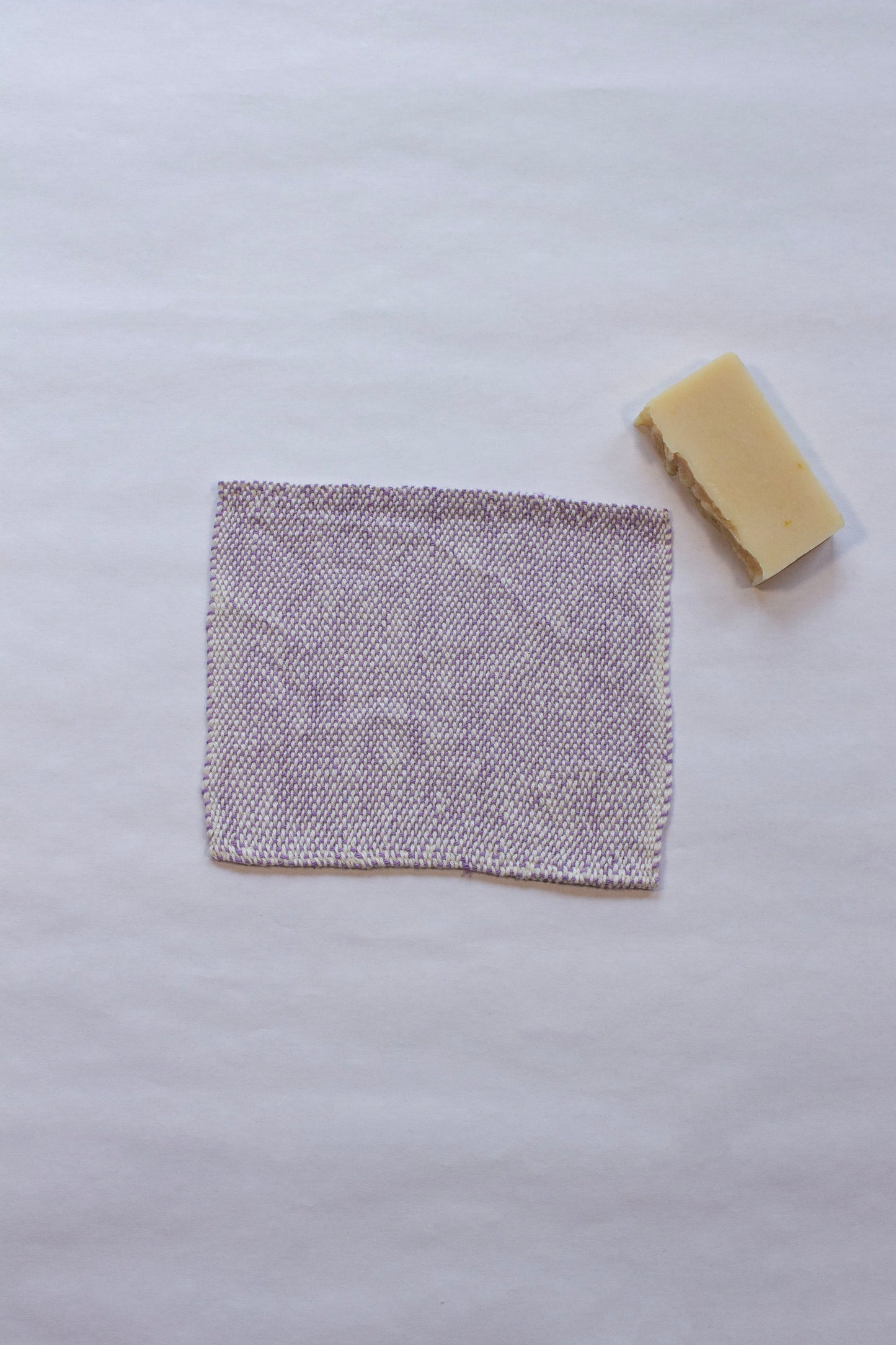 Cotton washcloth, pale purple